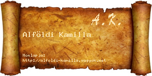 Alföldi Kamilla névjegykártya